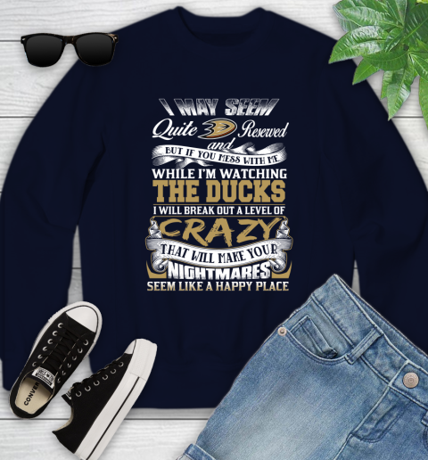 Anaheim Ducks NHL Hockey Don't Mess With Me While I'm Watching My Team Youth Sweatshirt 2