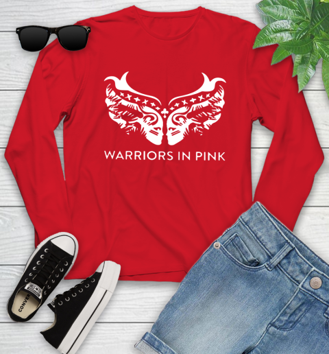 Ford cares warriors in pink shirt Youth Long Sleeve 11
