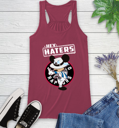 NBA Hey Haters Mickey Basketball Sports Toronto Raptors Racerback Tank 7