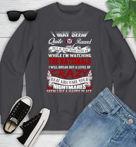 Washington Nationals MLB Baseball Don't Mess With Me While I'm Watching My Team Youth Sweatshirt 5
