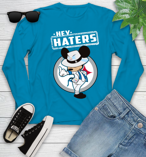 NFL Hey Haters Mickey Football Sports Pittsburgh Steelers Youth Long Sleeve 8