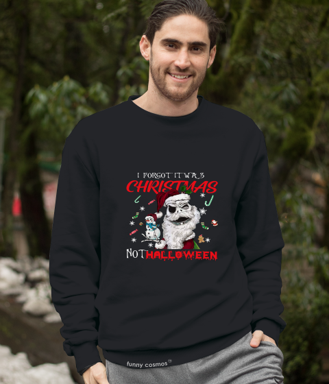 Nightmare Before Christmas T Shirt, Jack Skellington T Shirt, I Forgot It Was Christmas Tshirt, Xmas Halloween Gifts