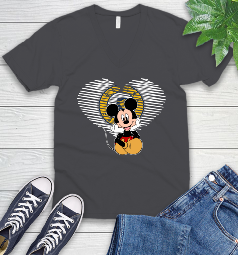 NBA Indiana Pacers The Heart Mickey Mouse Disney Basketball V-Neck T-Shirt 4