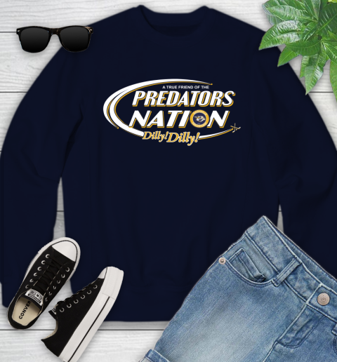 NHL A True Friend Of The Nashville Predators Dilly Dilly Hockey Sports Youth Sweatshirt 2