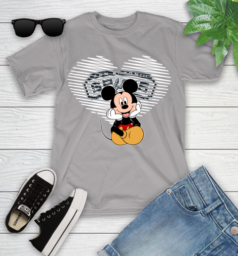 NBA San Antonio Spurs The Heart Mickey Mouse Disney Basketball Youth T-Shirt 4