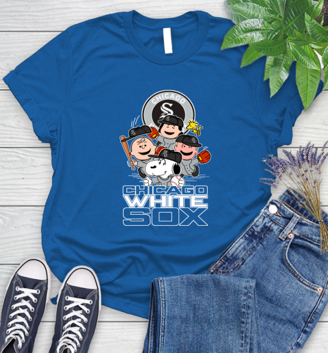 MLB Chicago White Sox Snoopy Charlie Brown Woodstock The Peanuts Movie Baseball T Shirt_000 Women's T-Shirt 12