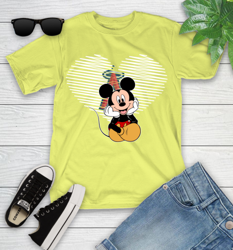 MLB Los Angeles Angels The Heart Mickey Mouse Disney Baseball T Shirt_000 Youth T-Shirt 10