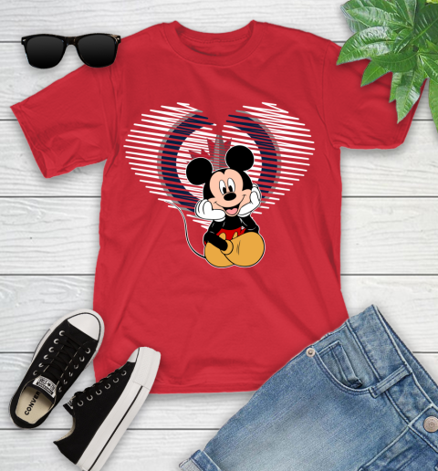 NHL Winnipeg Jets The Heart Mickey Mouse Disney Hockey Youth T-Shirt 13