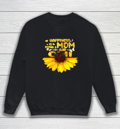 Happiness Is Being A Mom And Omi Sunflower Mothers Day Sweatshirt