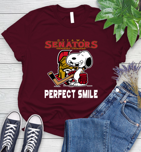 NHL New York Rangers Snoopy Perfect Smile The Peanuts Movie Hockey T Shirt Women's T-Shirt 7