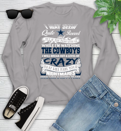 Dallas Cowboys NFL Football Don't Mess With Me While I'm Watching My Team Youth Long Sleeve 5