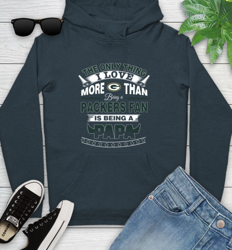 NFL The Only Thing I Love More Than Being A Green Bay Packers Fan Is Being A Papa Football Youth Hoodie 10