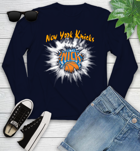 New York Knicks NBA Basketball Rip Sports Youth Long Sleeve 2