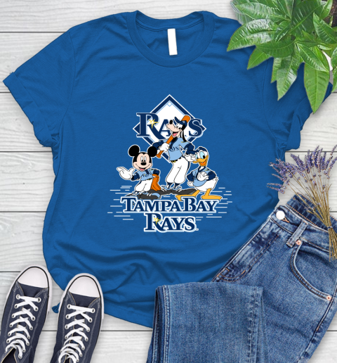 MLB Tampa Bay Rays Mickey Mouse Donald Duck Goofy Baseball T Shirt Women's T-Shirt 12