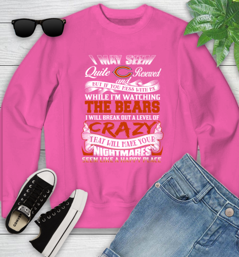 Chicago Bears NFL Football Don't Mess With Me While I'm Watching My Team Youth Sweatshirt 6
