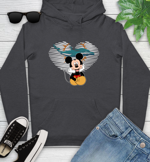 NFL Miami Dolphins The Heart Mickey Mouse Disney Football T Shirt_000 Youth Hoodie 8