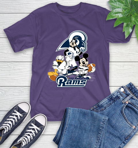 NFL Los Angeles Rams Mickey Mouse Donald Duck Goofy Football Shirt T-Shirt 5