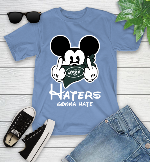 NFL New York Jets Haters Gonna Hate Mickey Mouse Disney Football T Shirt Youth T-Shirt 15