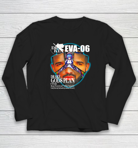 Drake Evangelion Shirt Drake Eva 06 Drake Gods Plan Long Sleeve T-Shirt