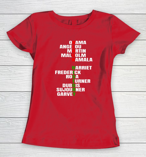 Obama Angelou Inspirational African Black History Month Women's T-Shirt 7