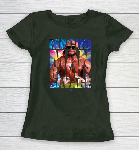 Randy Macho Man Savage WWE Disco Splash Women's T-Shirt 3
