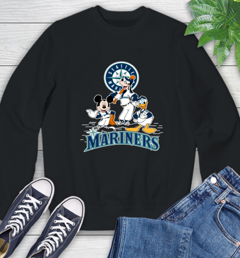 MLB Seattle Mariners Mickey Mouse Donald Duck Goofy Baseball T Shirt Sweatshirt