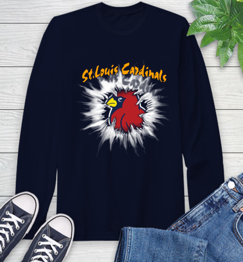 St.Louis Cardinals MLB Baseball Adoring Fan Rip Sports Long Sleeve T-Shirt 3