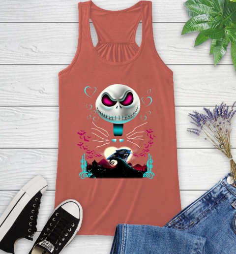 NFL Carolina Panthers Jack Skellington Sally The Nightmare Before Christmas Football Racerback Tank 3