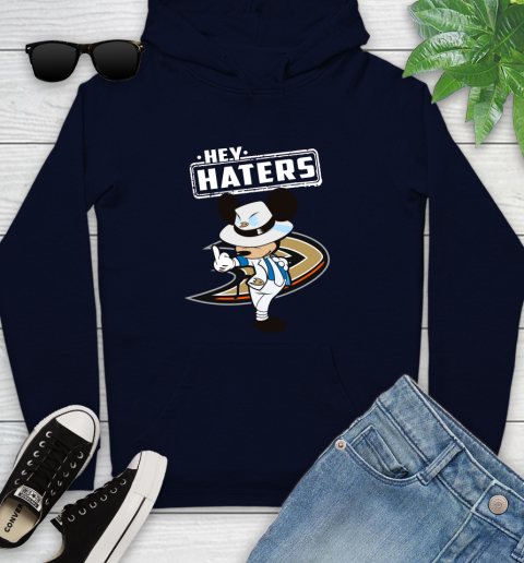 NHL Hey Haters Mickey Hockey Sports Anaheim Ducks Youth Hoodie 3