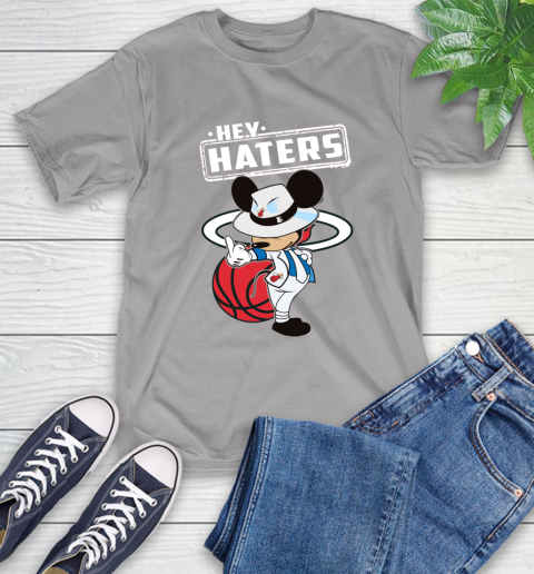 NBA Hey Haters Mickey Basketball Sports Miami Heat T-Shirt 6