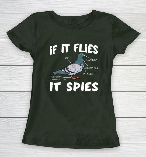 Birds Are Not Real Shirt Funny Bird Spies Conspiracy Theory Birds Women's T-Shirt 11