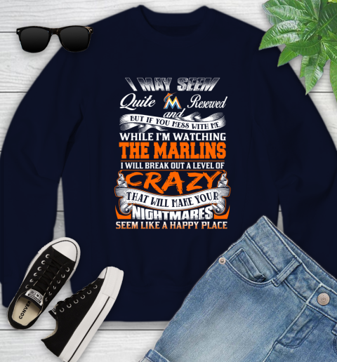 Miami Marlins MLB Baseball Don't Mess With Me While I'm Watching My Team Youth Sweatshirt 2