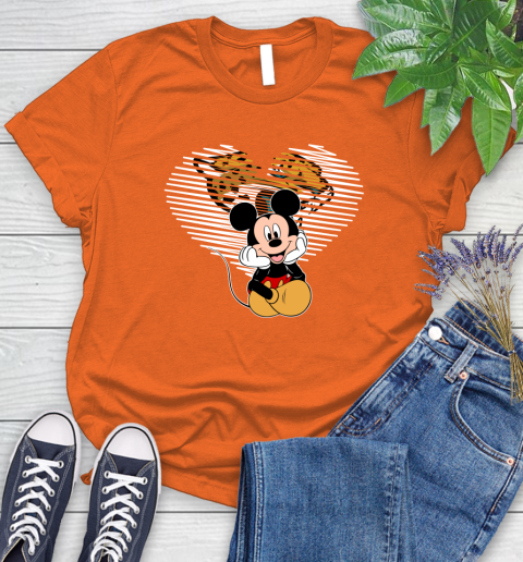 NFL Jacksonville Jaguars The Heart Mickey Mouse Disney Football T Shirt_000 Women's T-Shirt 3