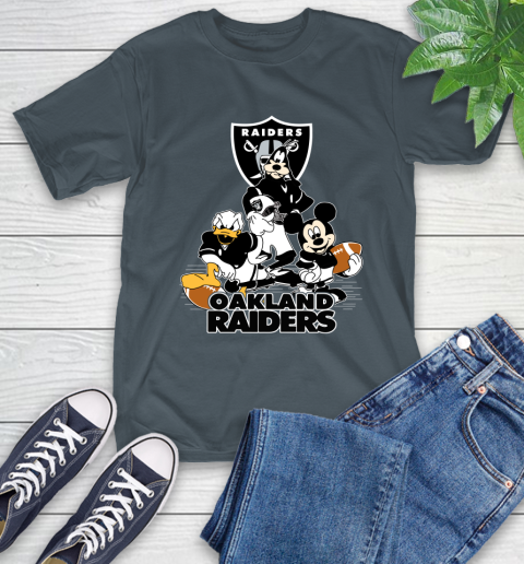 NFL Oakland Raiders Mickey Mouse Donald Duck Goofy Football Shirt T-Shirt 10