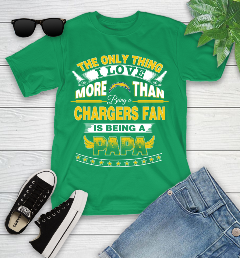 NFL The Only Thing I Love More Than Being A Los Angeles Chargers Fan Is Being A Papa Football Youth T-Shirt 8