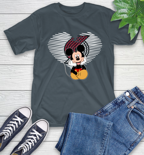 NBA Portland Trail Blazers The Heart Mickey Mouse Disney Basketball T-Shirt 10