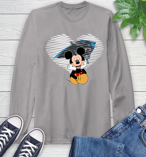 NFL Carolina Panthers The Heart Mickey Mouse Disney Football T Shirt_000 Long Sleeve T-Shirt 6