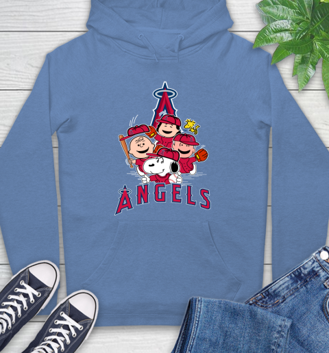 MLB Los Angeles Angels Snoopy Charlie Brown Woodstock The Peanuts Movie Baseball T Shirt_000 Hoodie 11