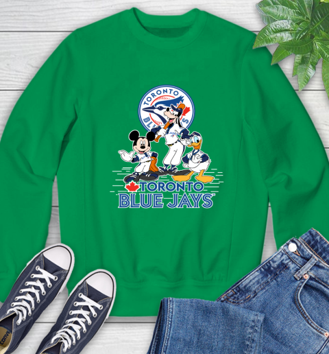 MLB Toronto Blue Jays Mickey Mouse Donald Duck Goofy Baseball T Shirt Sweatshirt 7