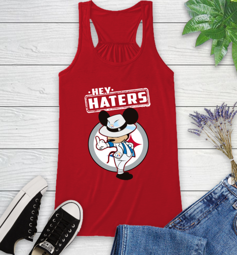 NFL Hey Haters Mickey Football Sports Pittsburgh Steelers Racerback Tank 5