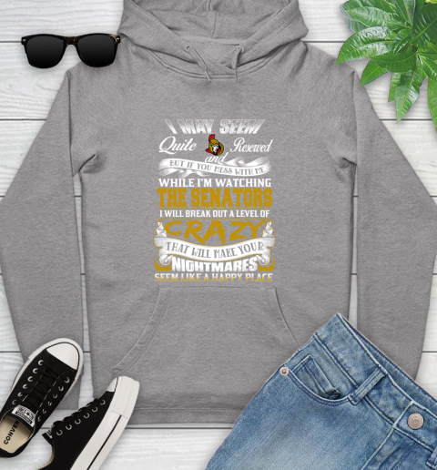 Ottawa Senators NHL Hockey Don't Mess With Me While I'm Watching My Team Youth Hoodie 6