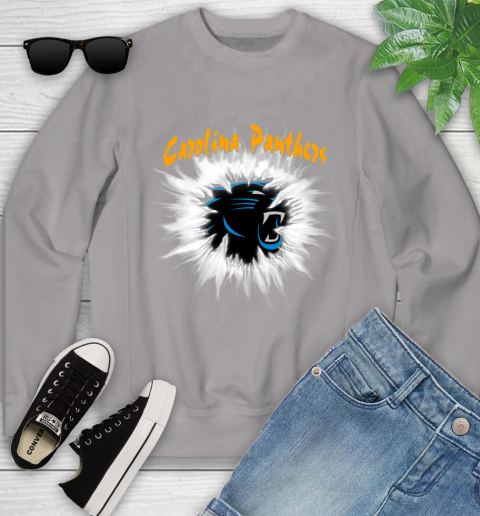 Carolina Panthers NFL Football Adoring Fan Rip Sports Youth Sweatshirt 3