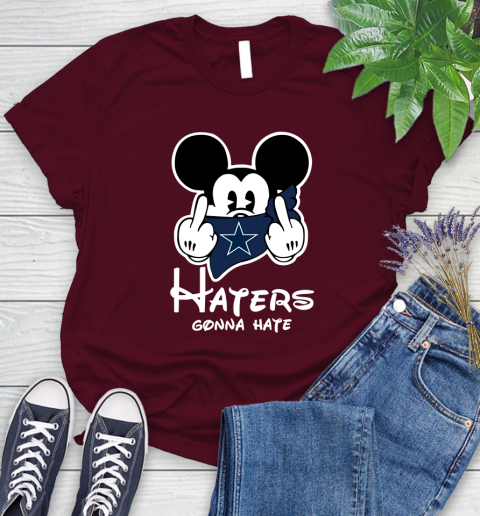 NFL Dallas Cowboys Haters Gonna Hate Mickey Mouse Disney Football T Shirt Women's T-Shirt 7