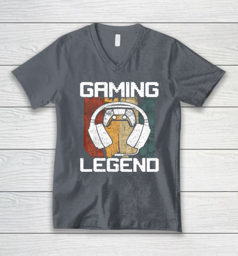 Gaming Legend PC Gamer Video Games Vintage V-Neck T-Shirt 9