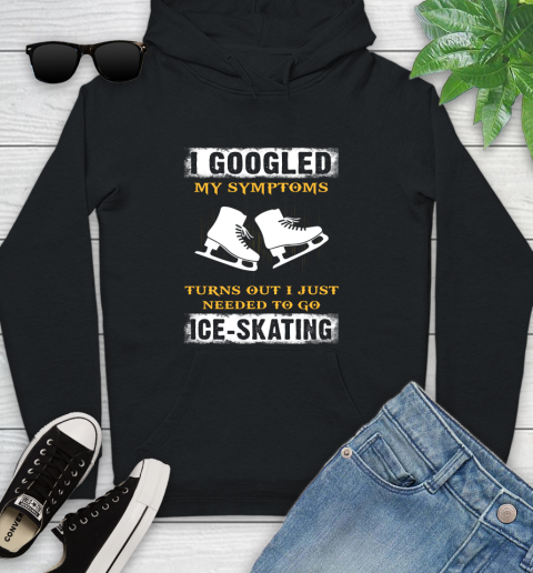 I Googled My Symptoms Turns Out I Needed To Go Ice skating Youth Hoodie
