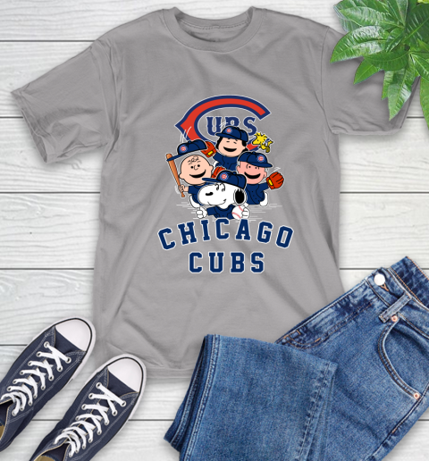 MLB Chicago Cubs Snoopy Charlie Brown Woodstock The Peanuts Movie Baseball T Shirt T-Shirt 6