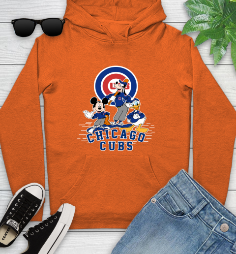 MLB Chicago Cubs Mickey Mouse Donald Duck Goofy Baseball T Shirt Youth Hoodie 4