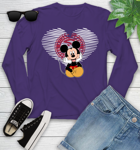 NBA Atlanta Hawks The Heart Mickey Mouse Disney Basketball Youth Long Sleeve 4