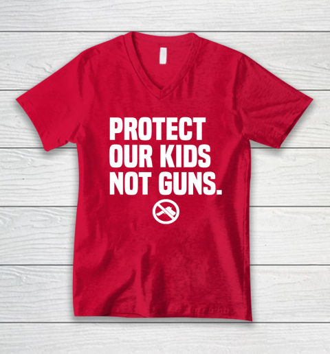 Wear Orange Protect Our Kids Not Guns Shirt End Gun Violence V-Neck T-Shirt 5