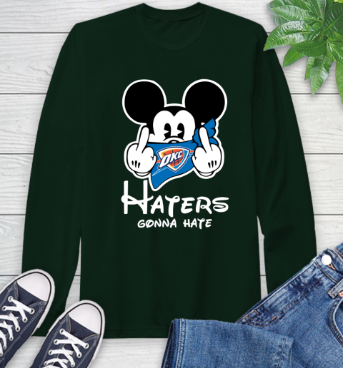 NBA Oklahoma City Thunder Haters Gonna Hate Mickey Mouse Disney Basketball T Shirt Long Sleeve T-Shirt 7